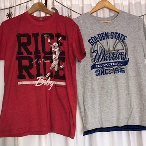 Golden State Warrior’s & Jerry Rice football T-Shirts